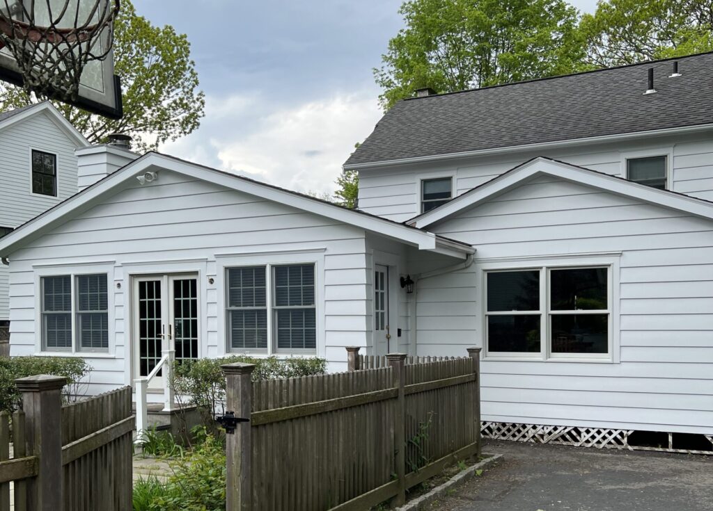 Light gray exterior house paint