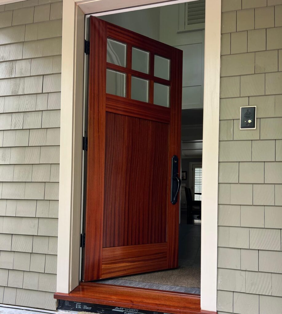 Wood-look paint for front door